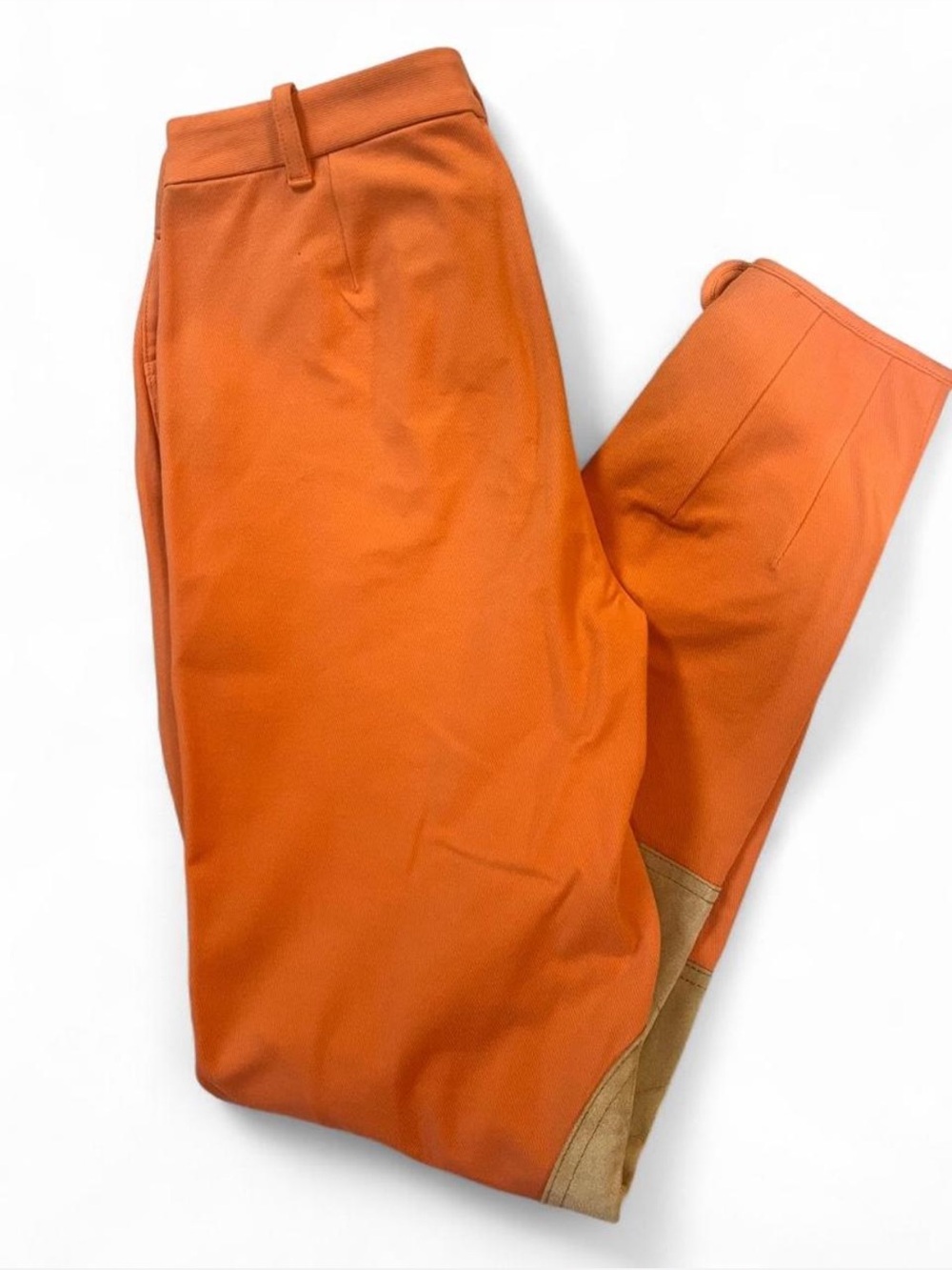 NWOT Ralph Lauren Equestrian Riding Pants Breeches Orange Suede Patch 8 - Picture 5 of 5